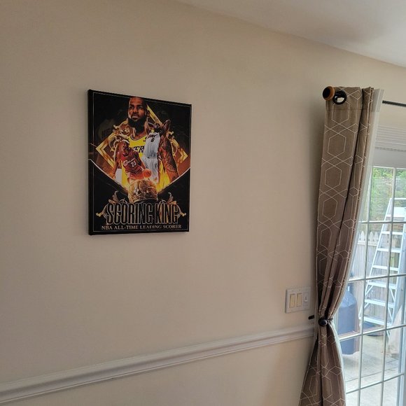 16"x20" Canvas Print King James as LeBron James All Time Leading Scorer - Picture 3 of 3